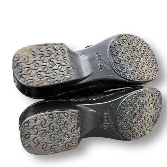 Dansko Tamara Black Leather Slip on Clog Mules Shoes EU 42 Women's size 11.5-12 - Picture 11 of 13